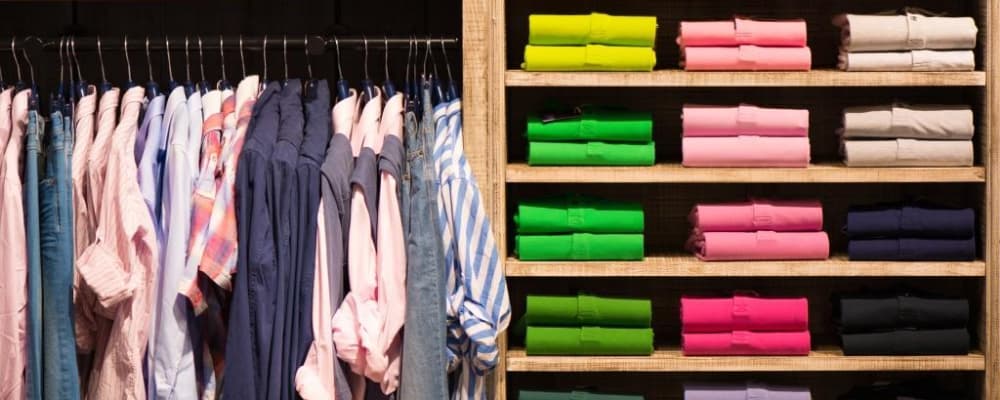 various-color-shirts-shelf-shop